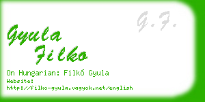 gyula filko business card